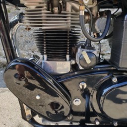 1967 Velocette MSS close up engine left side view