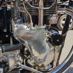 1967 Velocette MSS right side clode up engine view